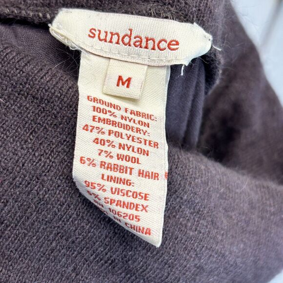Sundance‎ Womens Boho Fairy Embroidered Mesh Lace Turtleneck Dress Size M Sequin - Picture 8 of 10